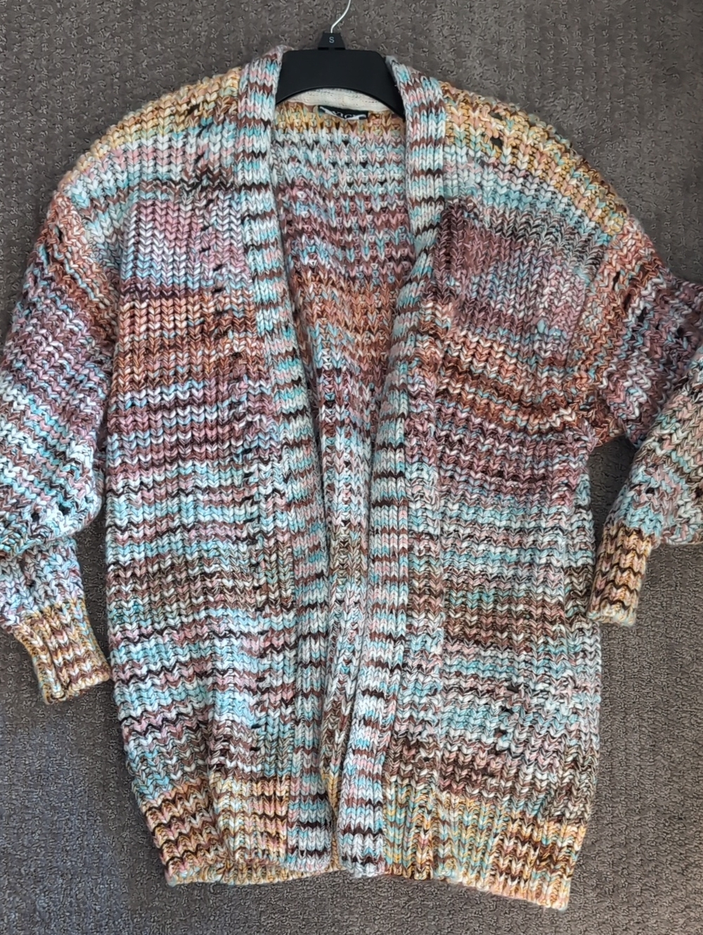 Vici Multicolor Chunky Cardigan Size M